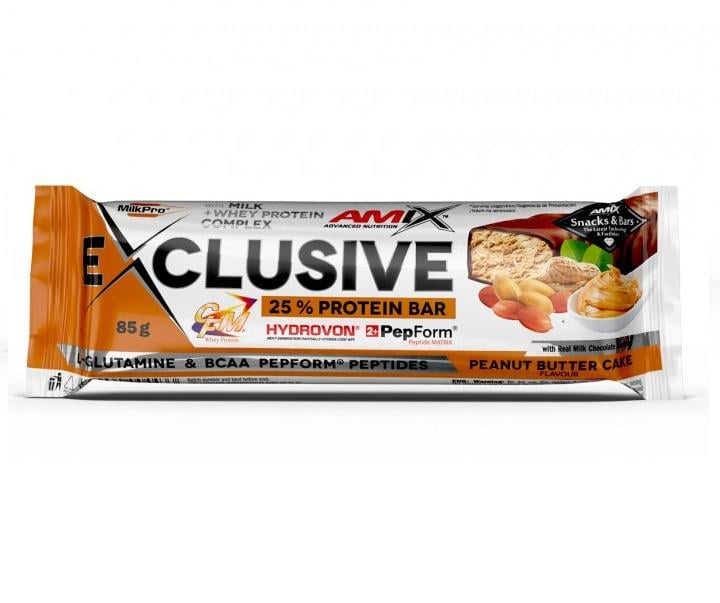 Протеїновий батончик Amix Nutrition Exclusive Protein Bar 85 г Peanut Butter Cake