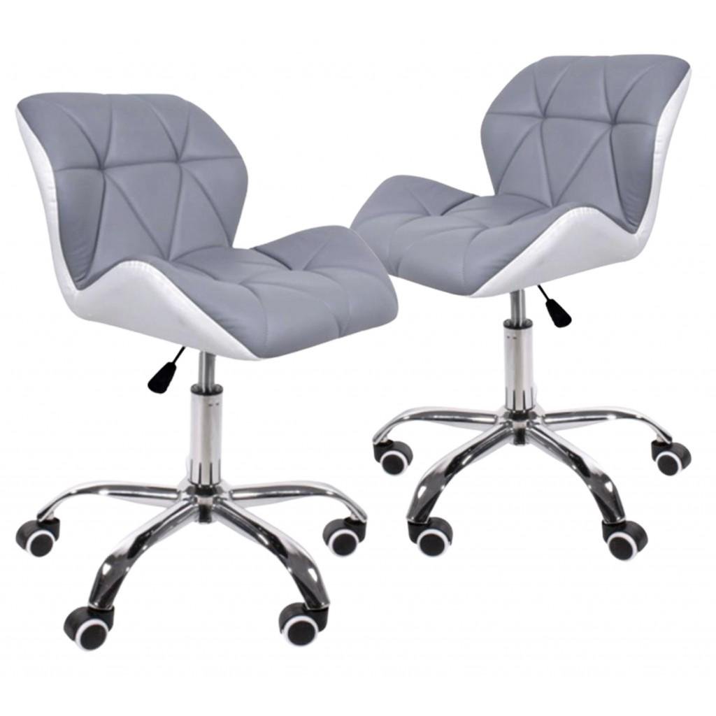 Кресло Bonro B-531 серое+белое(2 шт)