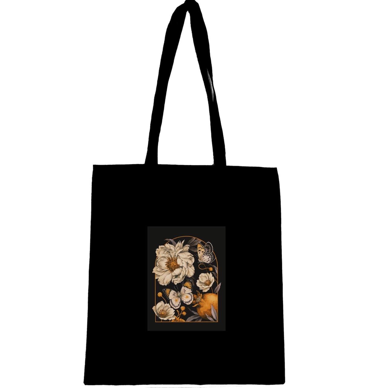 Эко-сумка с принтом Цветы (380)