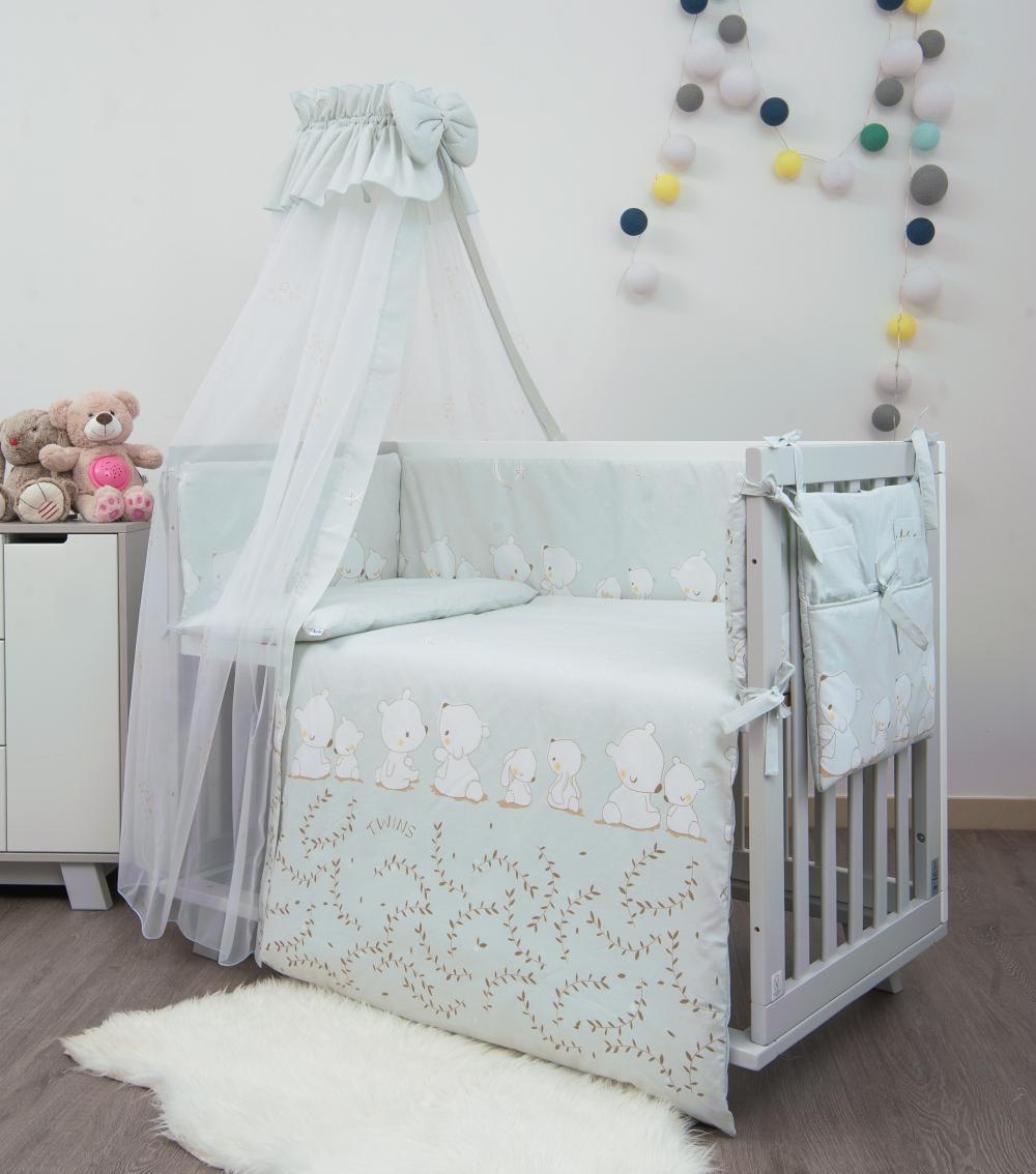 Комплект постельного белья детский Twins Sweet 4053-SW-015 Umka 8 элементов Серый