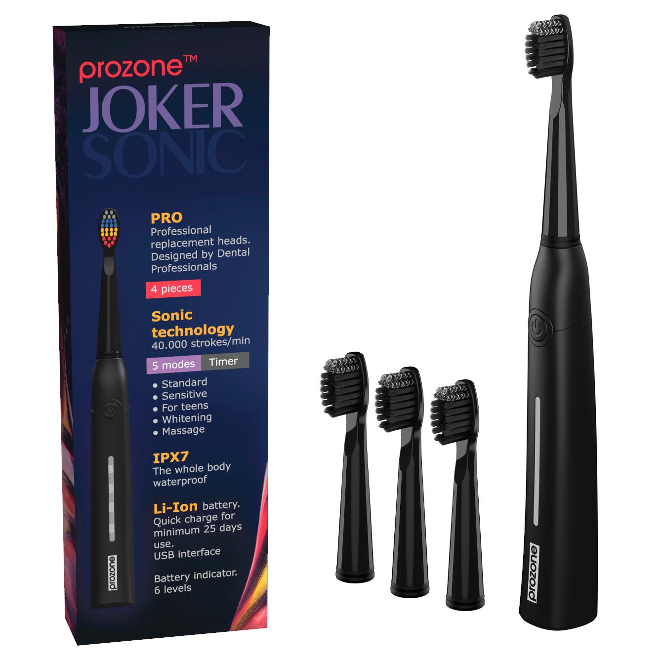 Звуковая зубная щетка ProZone JOKER Magic Black