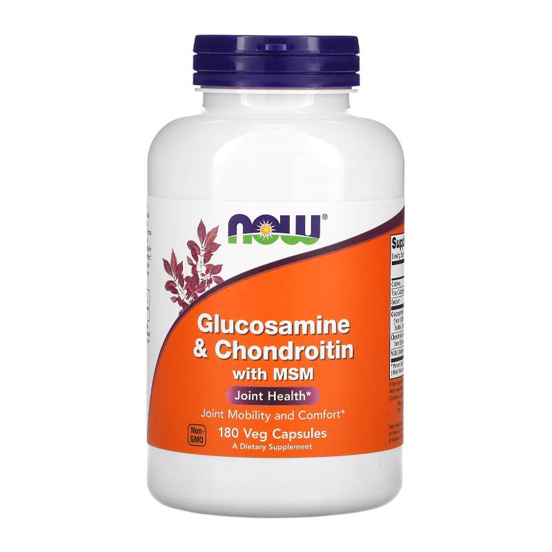 Глюкозамин/хондроитин/МСМ NOW Glucosamine & Chondroitin with MSM 180 veg caps (02911-01) Глюкозамин/хондроитин/МСМ NOW Glucosamine & Chondroitin with MSM 180 veg caps (02911-01)