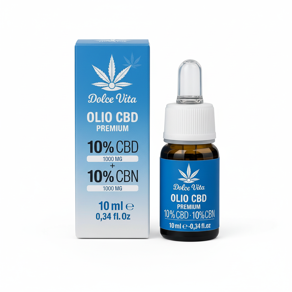 Масло Dolce Vita CBD+CBN Oil Blue Line 10%+10% 2000 мг 10 мл