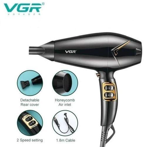 Фен для сушки укладки волос VGR V-423 Professional Powerful 1800-2200 Вт (2271720410) - фото 2