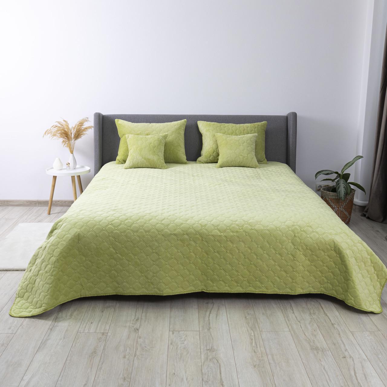 Покрывало ТЕП VELOUR ромб прямой 150х210 см Салатовый (4-00515 21932)