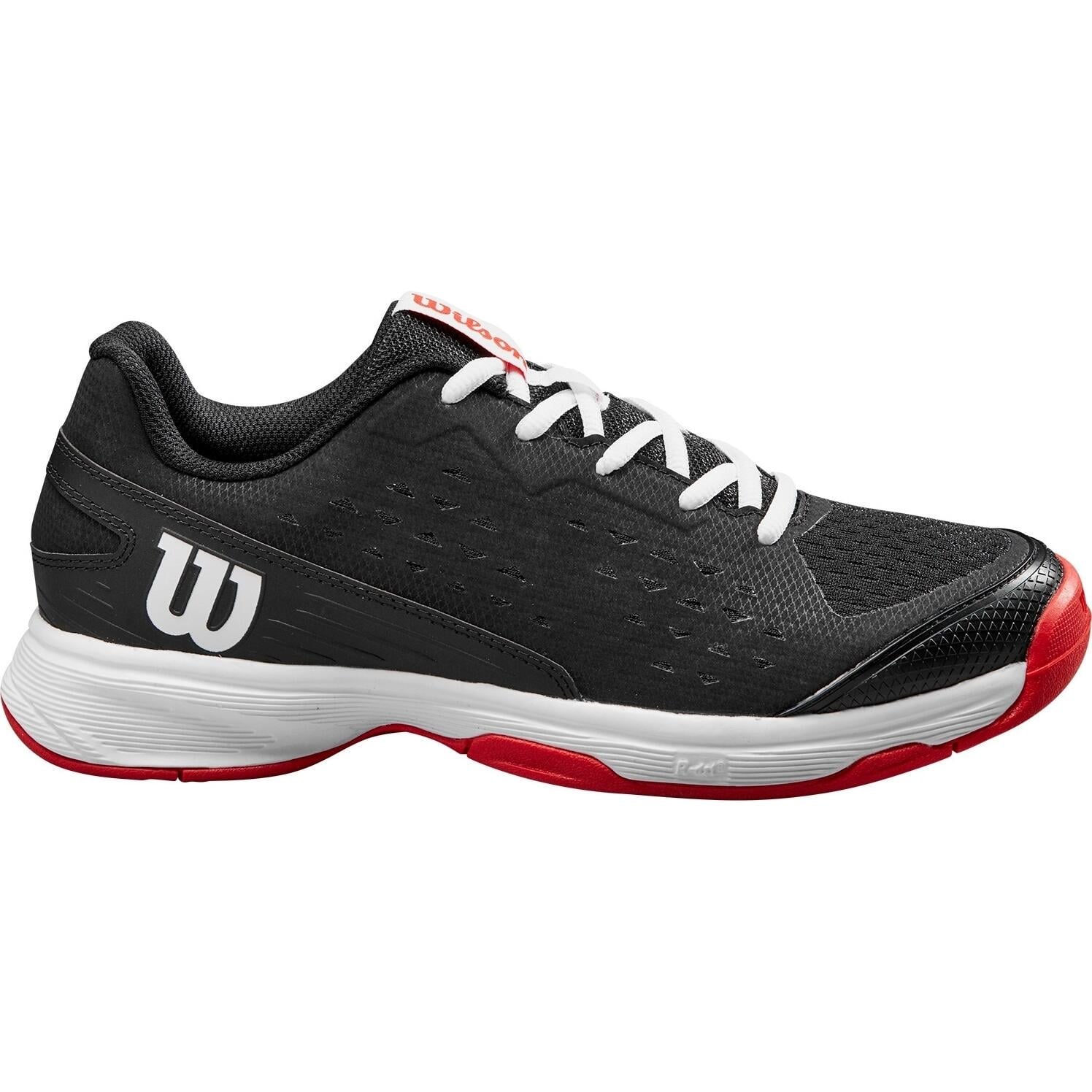 Кроссовки теннисные детские Wilson RUSH PRO L JR р. 32,5 Черно-красно-белый (WRS333010)