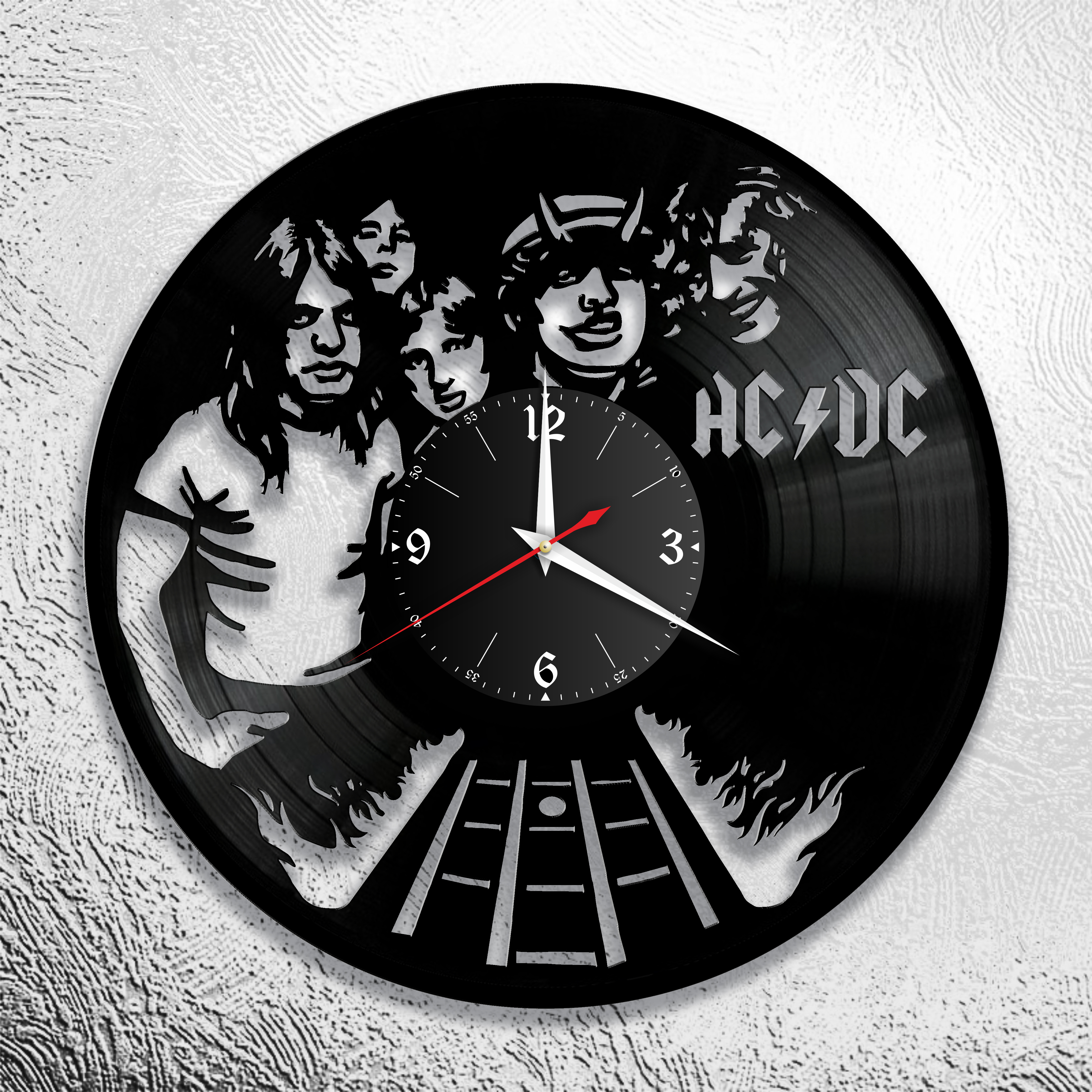Часы настенные группа AC/DC 0622 из виниловой пластинки