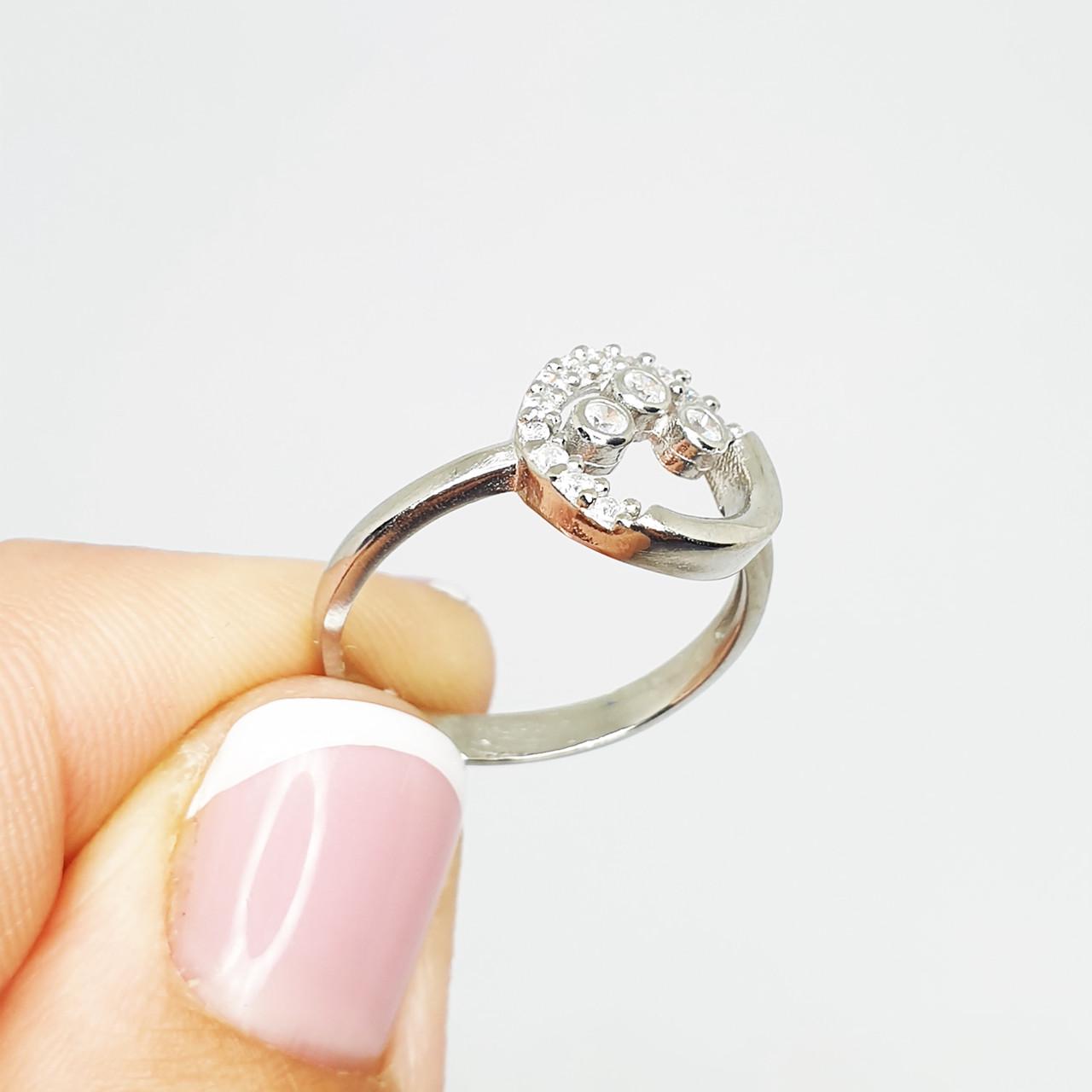 Кольцо серебряное с кубическим цирконием р. 18 2,34 г (1579180926) Кольцо серебряное с кубическим цирконием р. 18 2,34 г (1579180926)