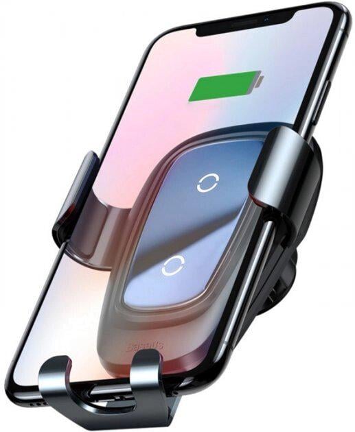 Автомобильное зарядное устройство Baseus WXYL-B0A Metal Wireless Charger Gravity Car Mount Black (WXYL-B0A) - фото 5 Автомобильное зарядное устройство Baseus WXYL-B0A Metal Wireless Charger Gravity Car Mount Black (WXYL-B0A) - фото 5