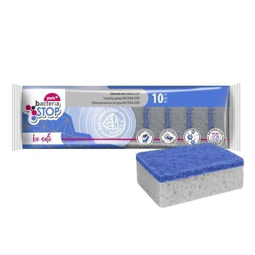 Губка для посуду Bacteria Stop York Prestige 10 шт. Губка для посуду Bacteria Stop York Prestige 10 шт.
