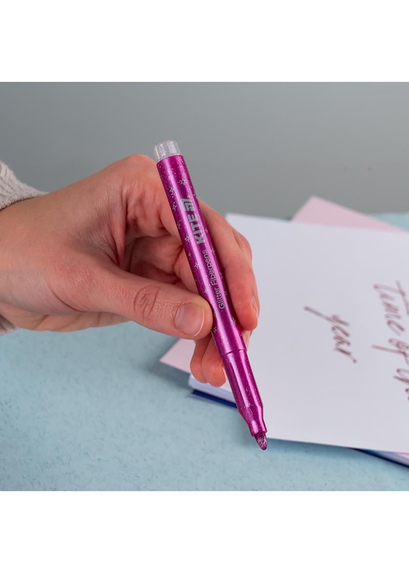 Фломастеры KITE Creative с блестками 6 цветов (K-1147) - фото 3 Фломастеры KITE Creative с блестками 6 цветов (K-1147) - фото 3