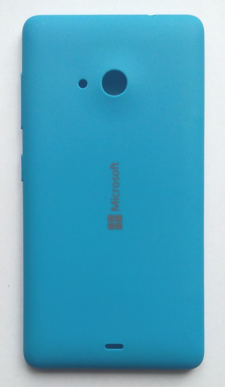 Задняя крышка Microsoft (Nokia) 535 RM-1089 с боковыми кнопками (синий)
