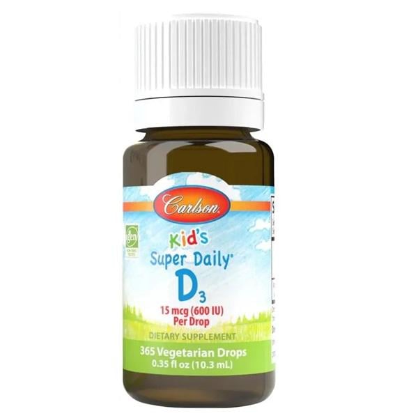 Витамин D Carlson Labs Kid's Super Daily D3 400 IU 10,3 мл Витамин D Carlson Labs Kid's Super Daily D3 400 IU 10,3 мл