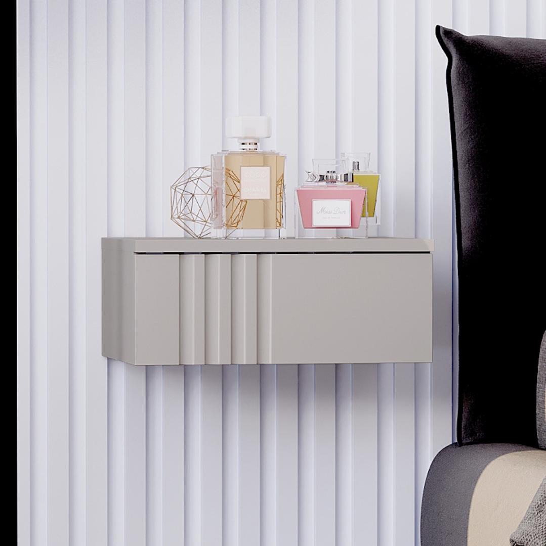 Тумба прикроватная DiPortes Портленд К-503 МДФ 40/16/30 см Кашемир (01213)