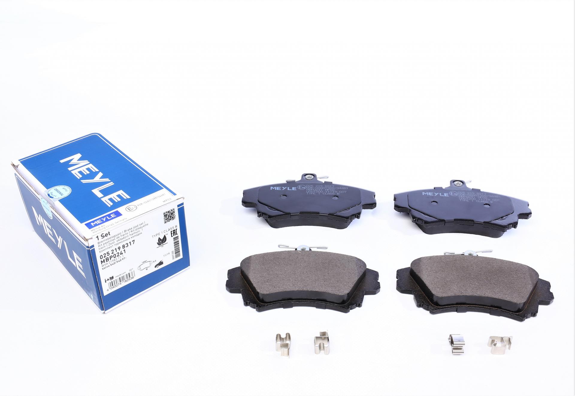 Колодки тормозные передние Meyle для Mitsubishi Carisma 95-06/Colt 04-13/Volvo V40/S40 95-06 (025 219 8317)