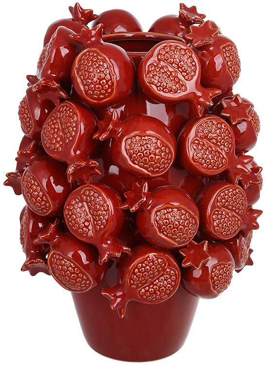 Ваза керамическая Pomegranate Ø 23х34 см Бордовый