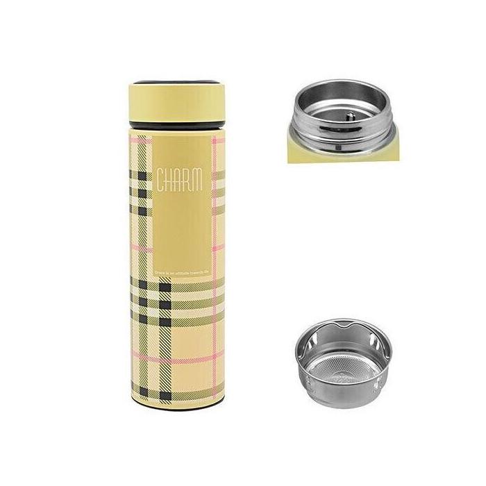 Термос HLV MT-3352 Клетка с металлической колбой 450 мл Beige (116911)