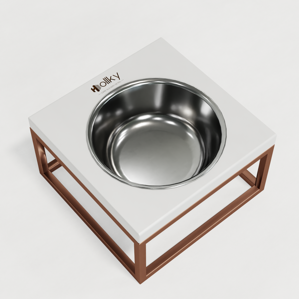 Миска на подставке для кошек и средних собак Hollky Base Solo M 0,8 л (M-212110-GLWH) - фото 5 Миска на подставке для кошек и средних собак Hollky Base Solo M 0,8 л (M-212110-GLWH) - фото 5