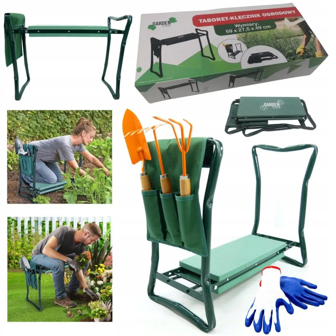 Табурет садовый GardenLine с органайзером для садовых инструментов 58х28х13 см (PVO0330) - фото 10