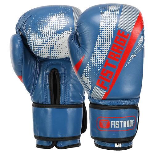 Перчатки боксерские FISTRAGE VL-7804 кожаные 14 унции Синий (31493164)