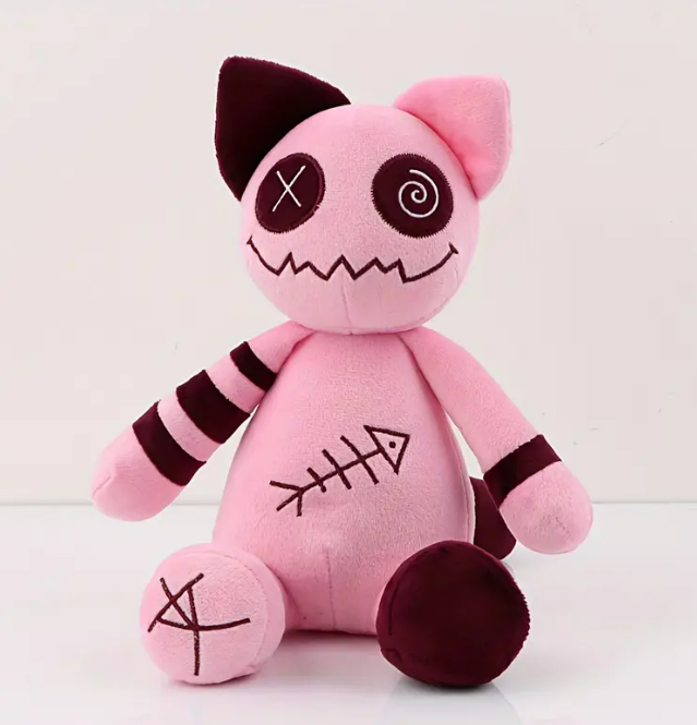 Мягкая игрушка детская плюшевая Кот-зомби 23 cм Розовый (100059)