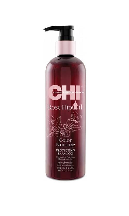 Шампунь для фарбованого волосся CHI Rose Hip Oil Color Nurture Protecting (30648) - фото 1