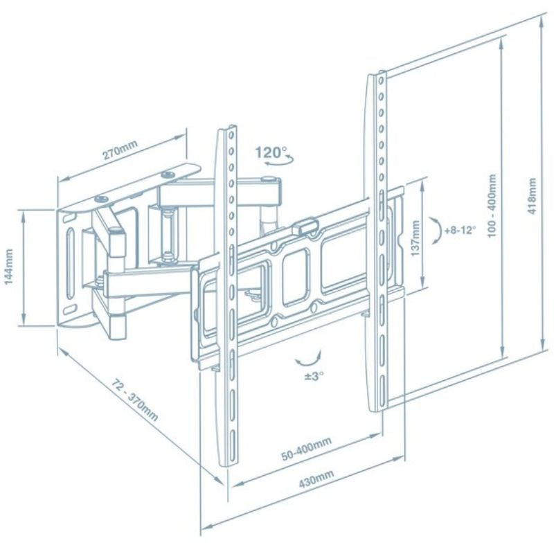 Крепление для телевизора Walfix R-414B настенное 26-55" (tf1226) - фото 4