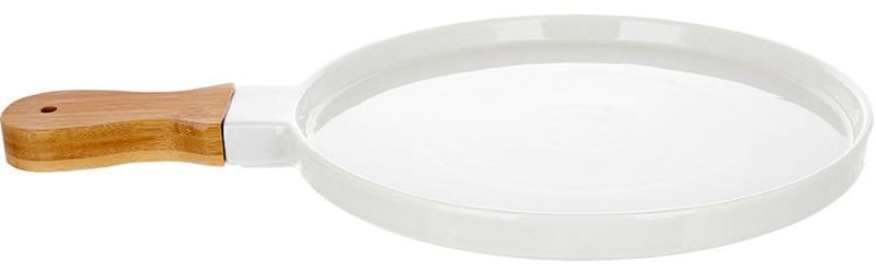 Блюдо с деревянной ручкой Nouvelle Home Ø 26 см (32327951)