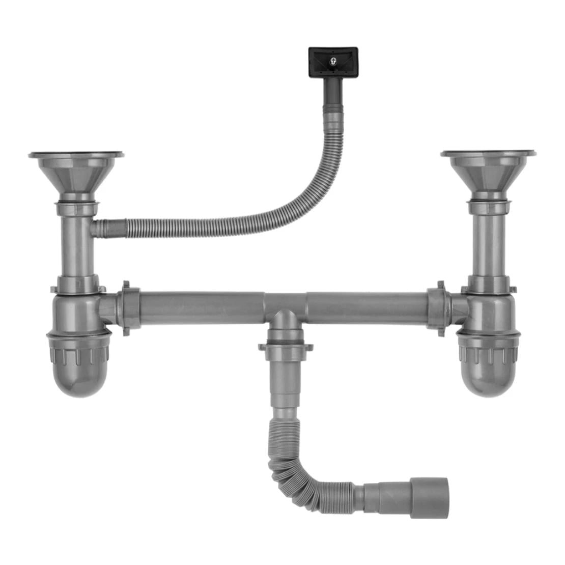 Сифон для кухонной мойки Kroner KRP Siphon-012 CV023015 двойной 120 мм (136598)
