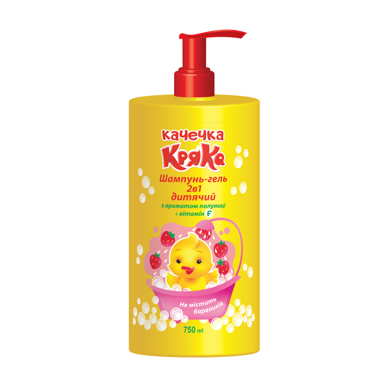 Шампунь-гель 2в1 детский Леда утка кряка с ароматом клубники 750 мл