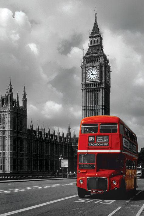 Постер плакат Лондон/London Red Bus 61x91,5 см