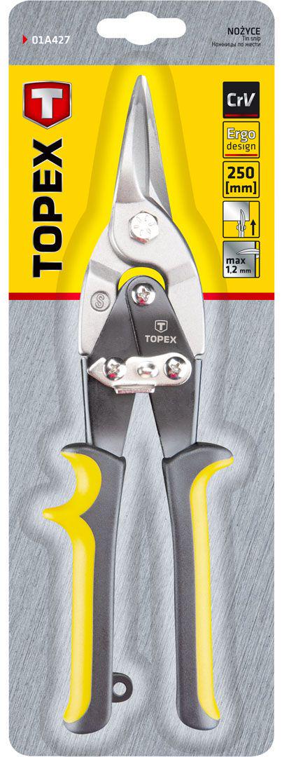 Ножницы по металлу Topex 250 мм прямые (23972) - фото 2