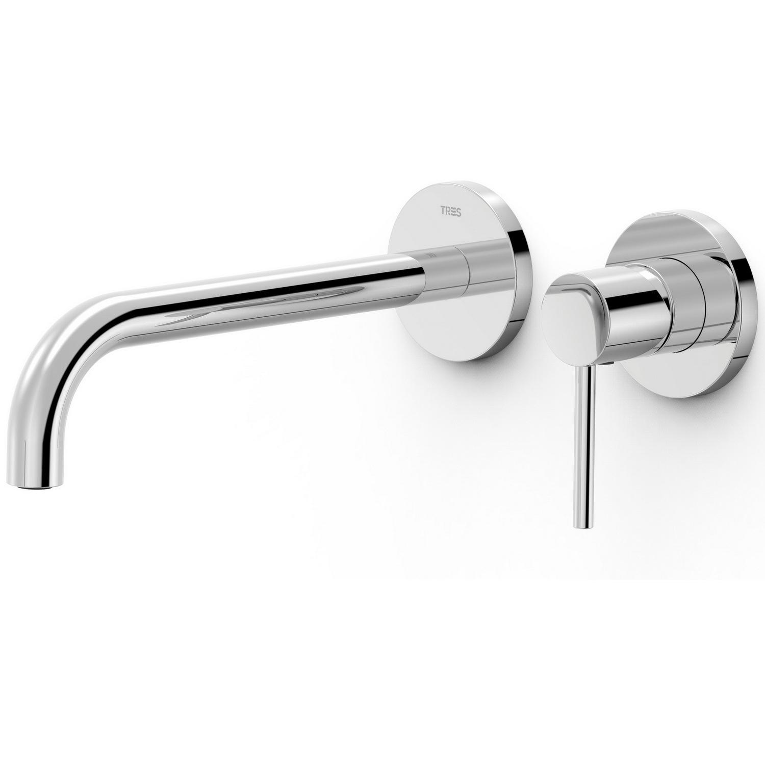 Смеситель для умывальника Tres Study exclusive 26230002 настенный однорычажный Хром (131724)