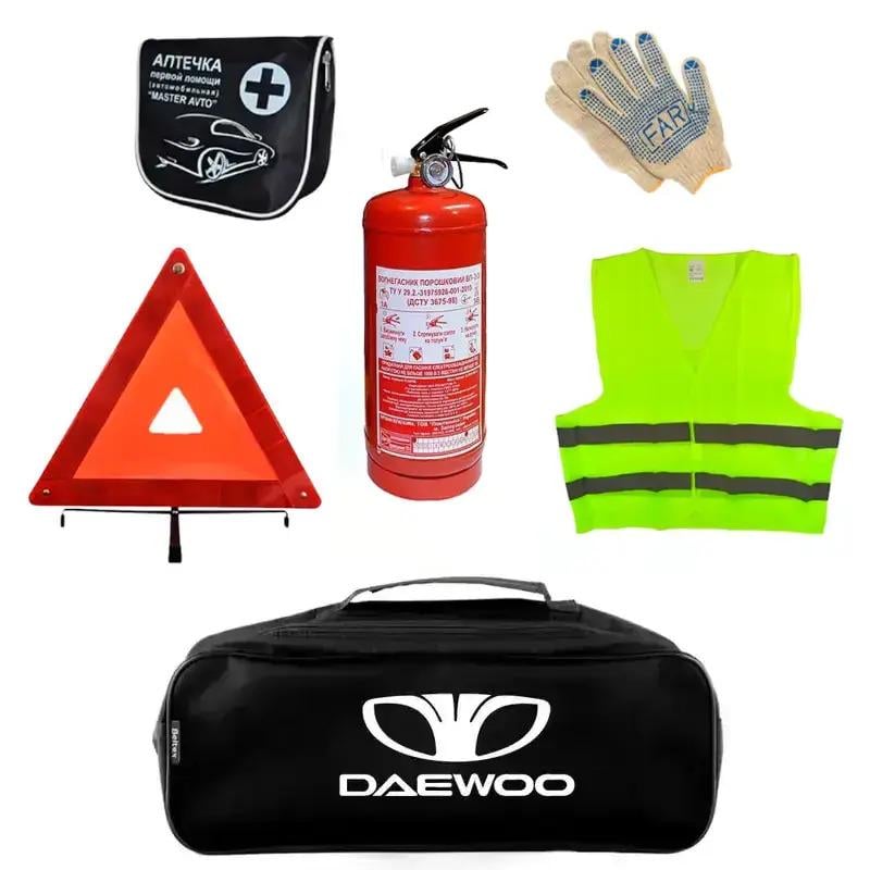 Набор автомобилиста AUTOMIX Р25 Daewoo огнетушитель 2 кг/знак аварийной остановки/аптечка/жилет