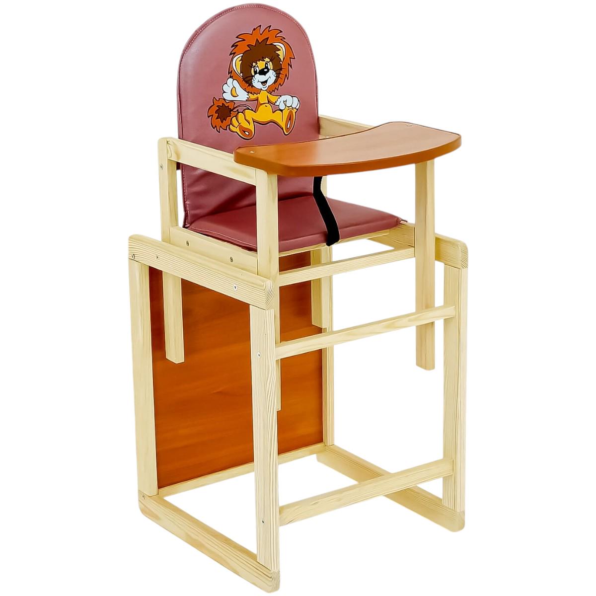 Стульчик для кормления Мася Лев Розовый (№2034) - фото 1 Стульчик для кормления Мася Лев Розовый (№2034) - фото 1