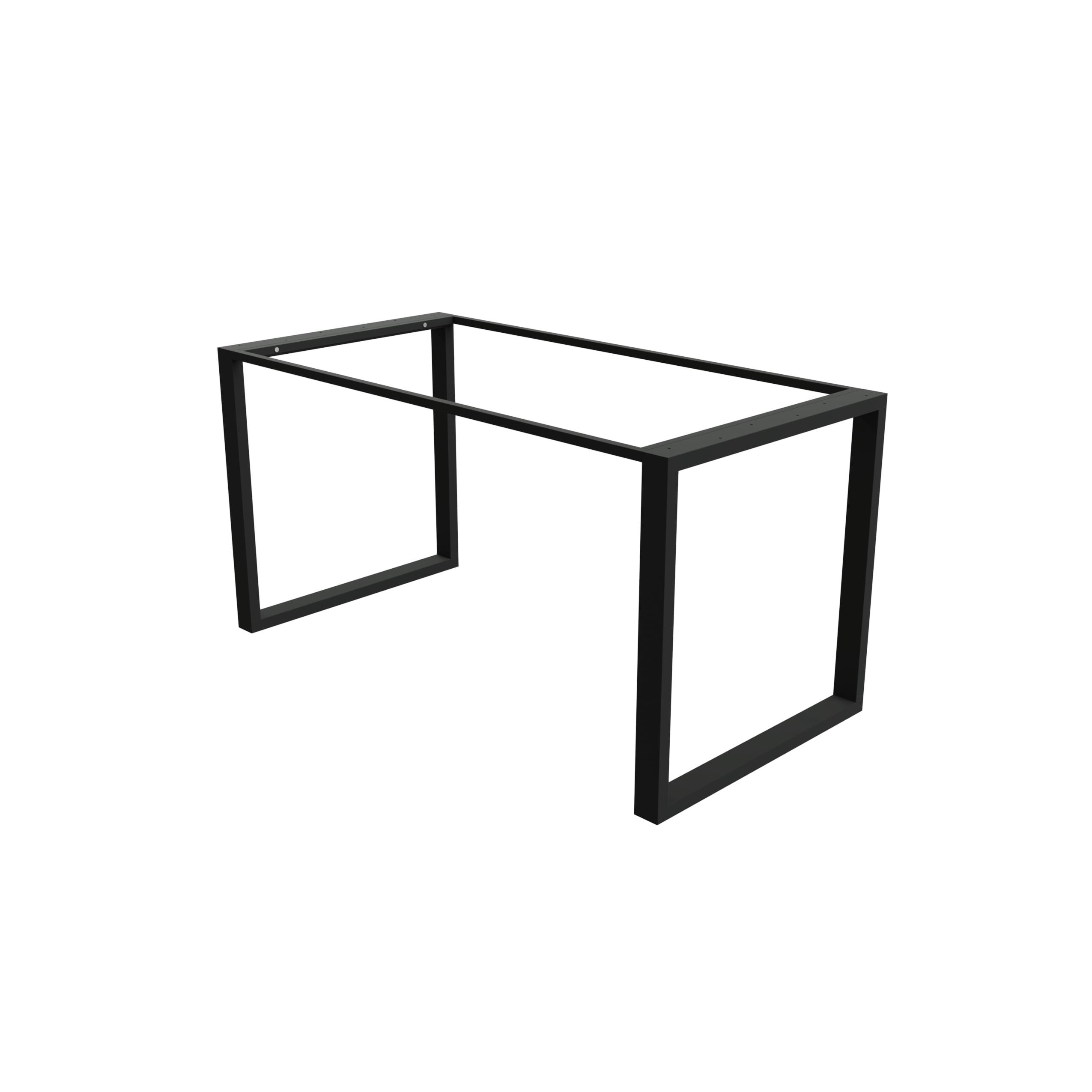 Каркас для стола металлический Lofty Квадрат Серия 31 ширина 1400х700 мм Черный