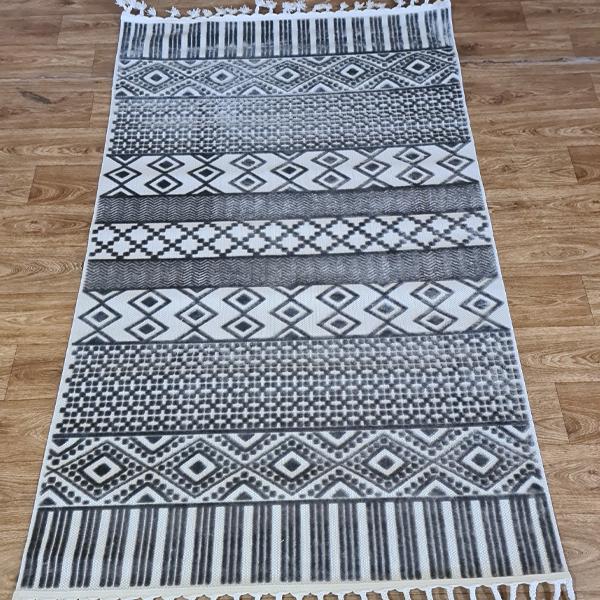 Ковер акриловый Garden 1,5х2,3 м Кремовый/Серый (05843) - фото 2 Ковер акриловый Garden 1,5х2,3 м Кремовый/Серый (05843) - фото 2