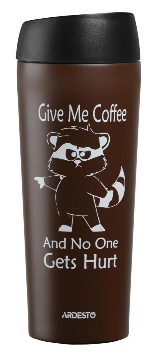 Термочашка Ardesto Coffee time Raccoon 450 мл Brown (AR2645DML)