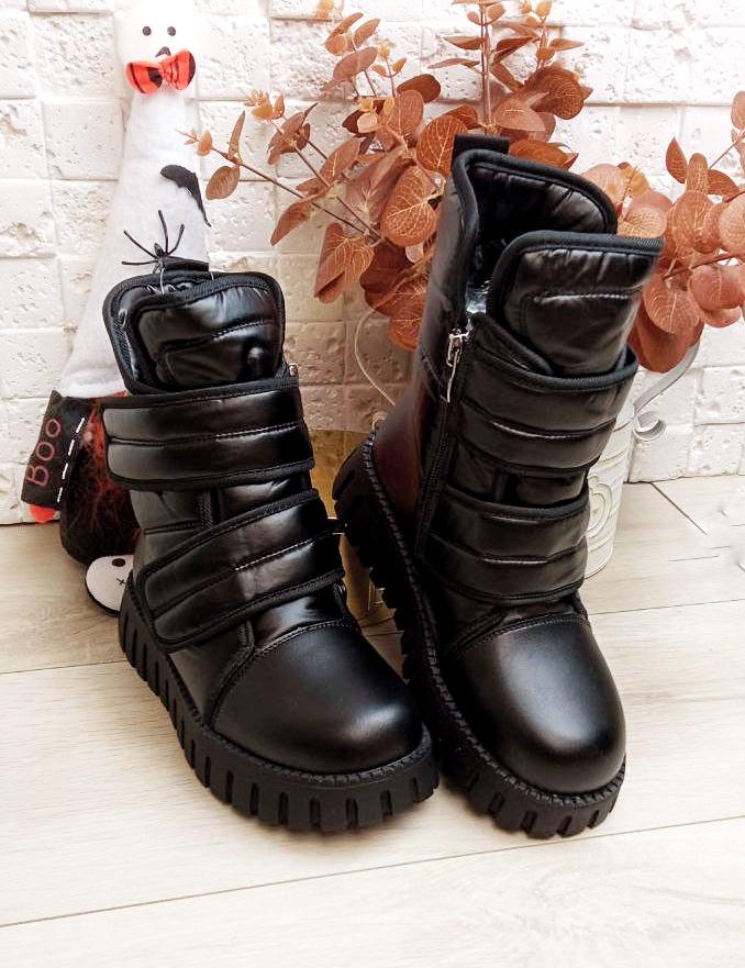 Ботинки дутики зимние на девочку Lilin р. 33 21,2 см Черный (551102) - фото 6 Ботинки дутики зимние на девочку Lilin р. 33 21,2 см Черный (551102) - фото 6