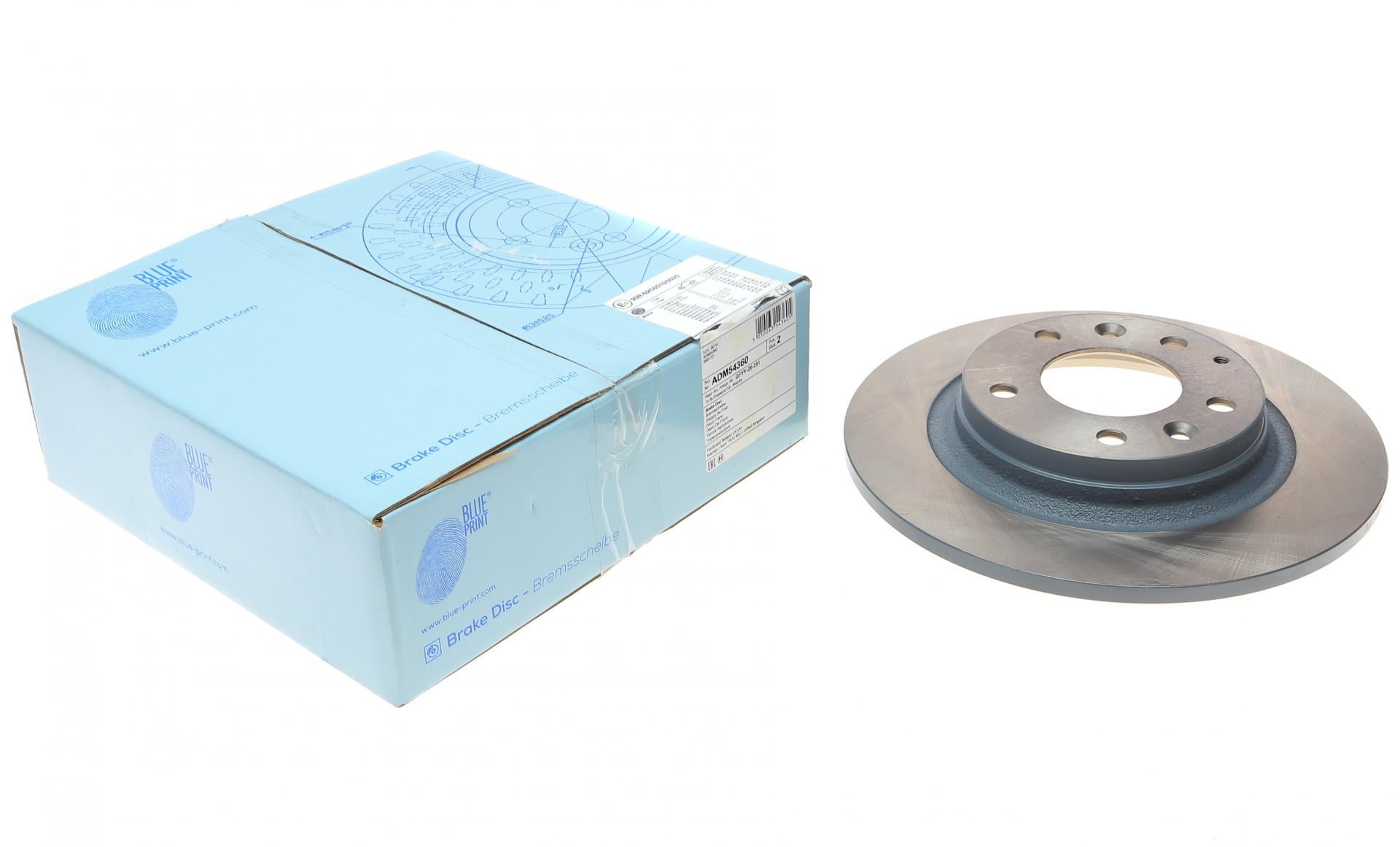 Диск тормозной задний BLUE PRINT для Mazda 6 02-13/MX-5 05-14 280x10 мм (ADM54360)