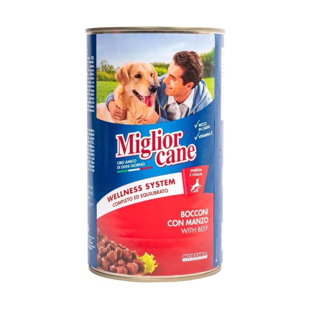 Корм влажный Migliorcane для собак с говядиной 1,250 кг (8007520011525)