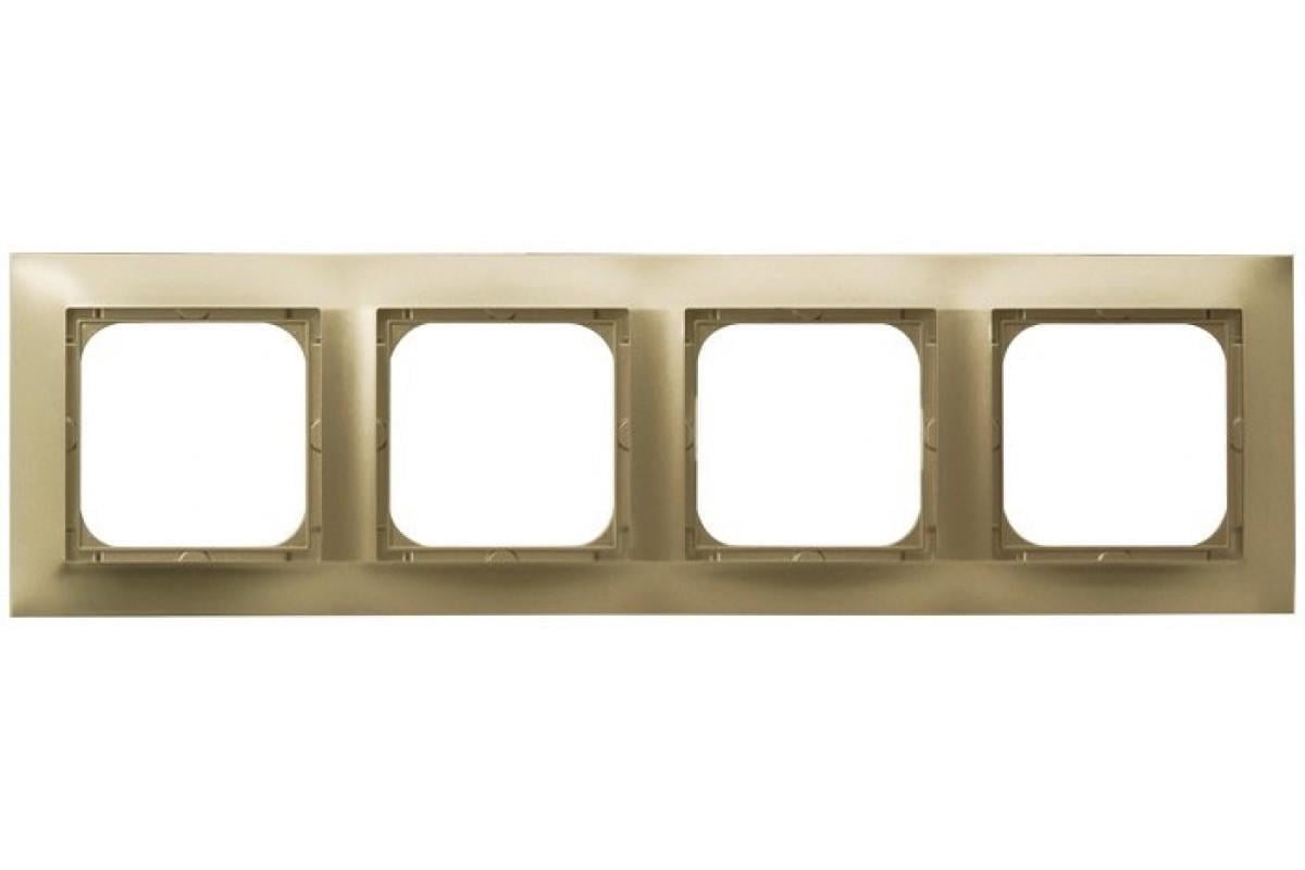 Рамка четверная Ospel Sonata горизонтальная Золотой (29177602) Рамка четверная Ospel Sonata горизонтальная Золотой (29177602)