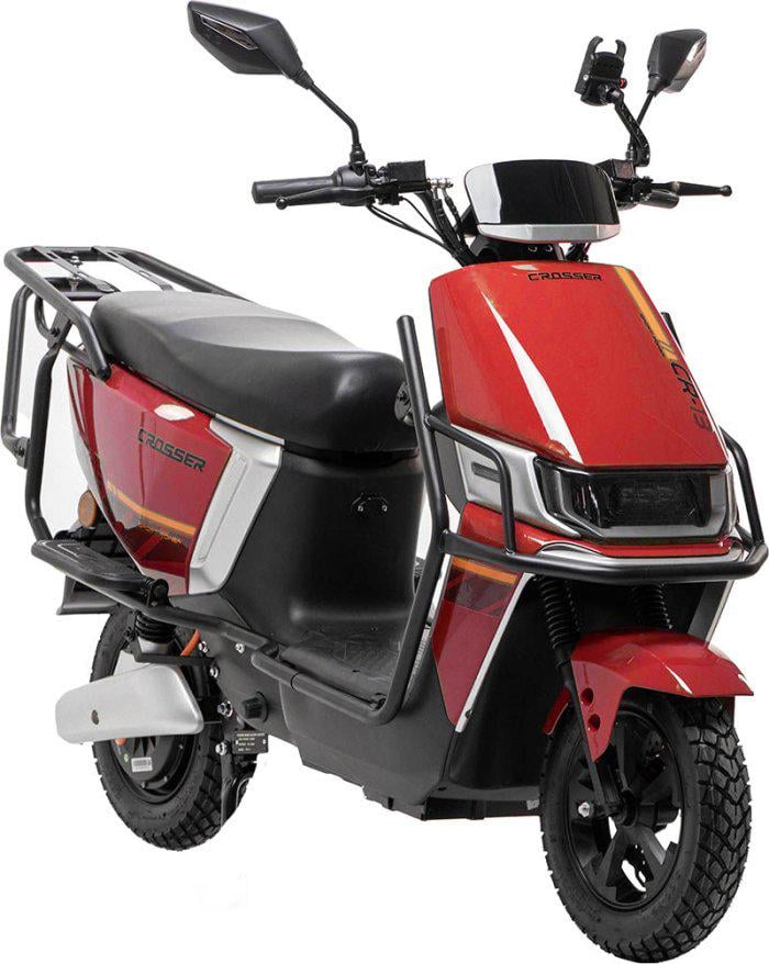 Електроскутер двомісний Crosser CR13 2000W графенова батарея 72V/24Ah Червоний