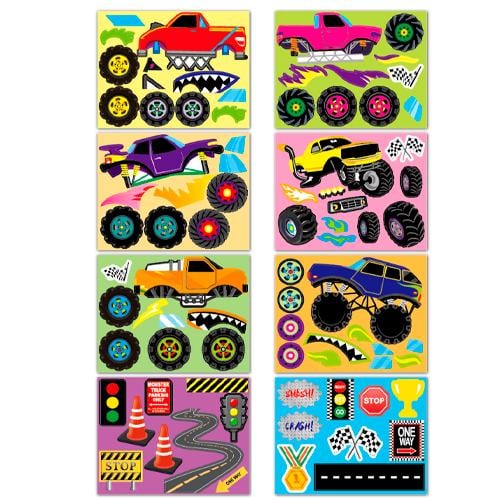 Набор наклеек Автомобиль Car Set 8 л.