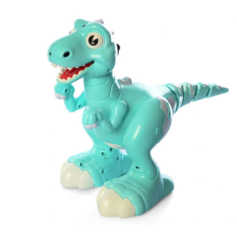 Игрушка интерактивная Jiabaile Dinosaur 908B с паром на пульте управления Голубой