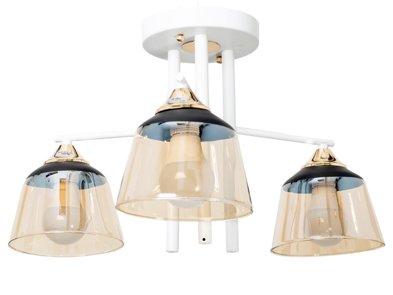 Люстра LK-725S/3 E27 WH+FG
