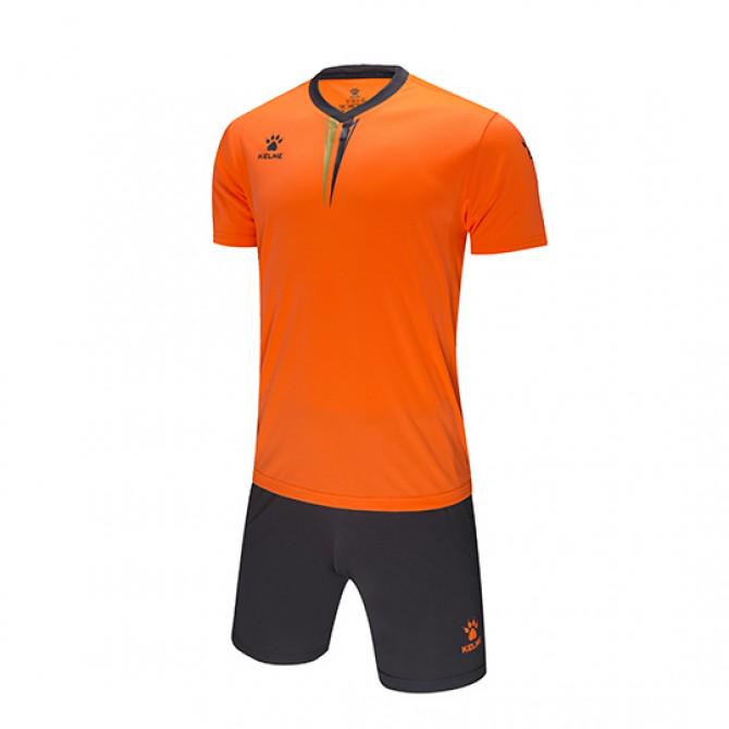 Комплект футбольной формы Kelme Valencia к/р M Оранжевый/Серый