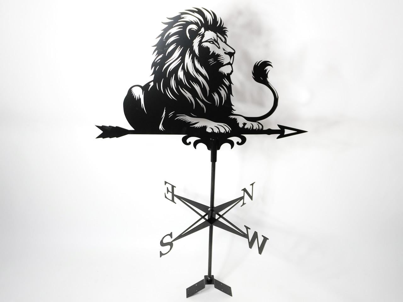 Флюгер большой на крышу Лев 2 на на высокий дом 130x85 см (1192429)