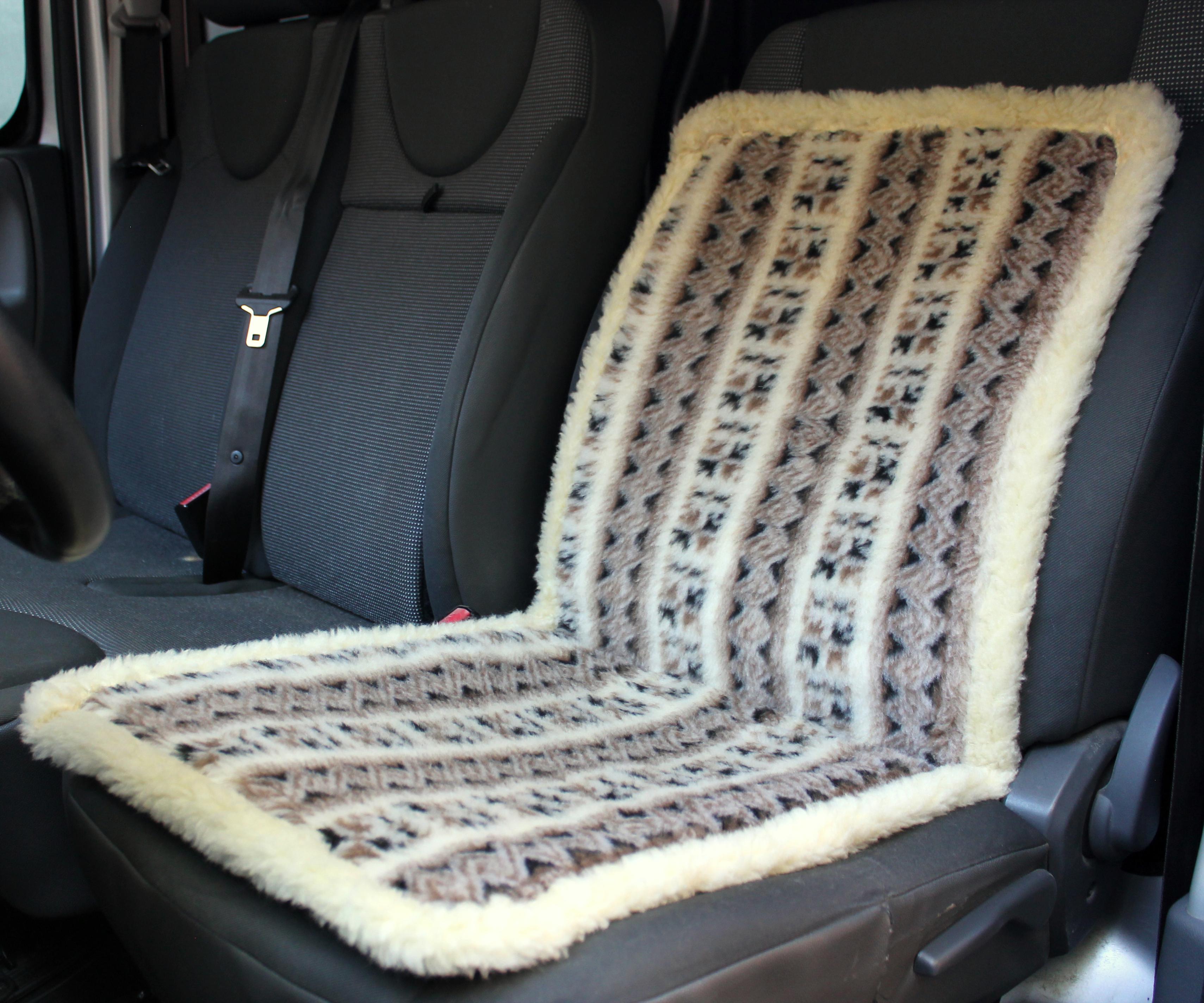 Накидка на сиденье автомобиля из овчины Sheepskin эко-шерсть с окантовкой 1 шт. Коричневый (279) Накидка на сиденье автомобиля из овчины Sheepskin эко-шерсть с окантовкой 1 шт. Коричневый (279)