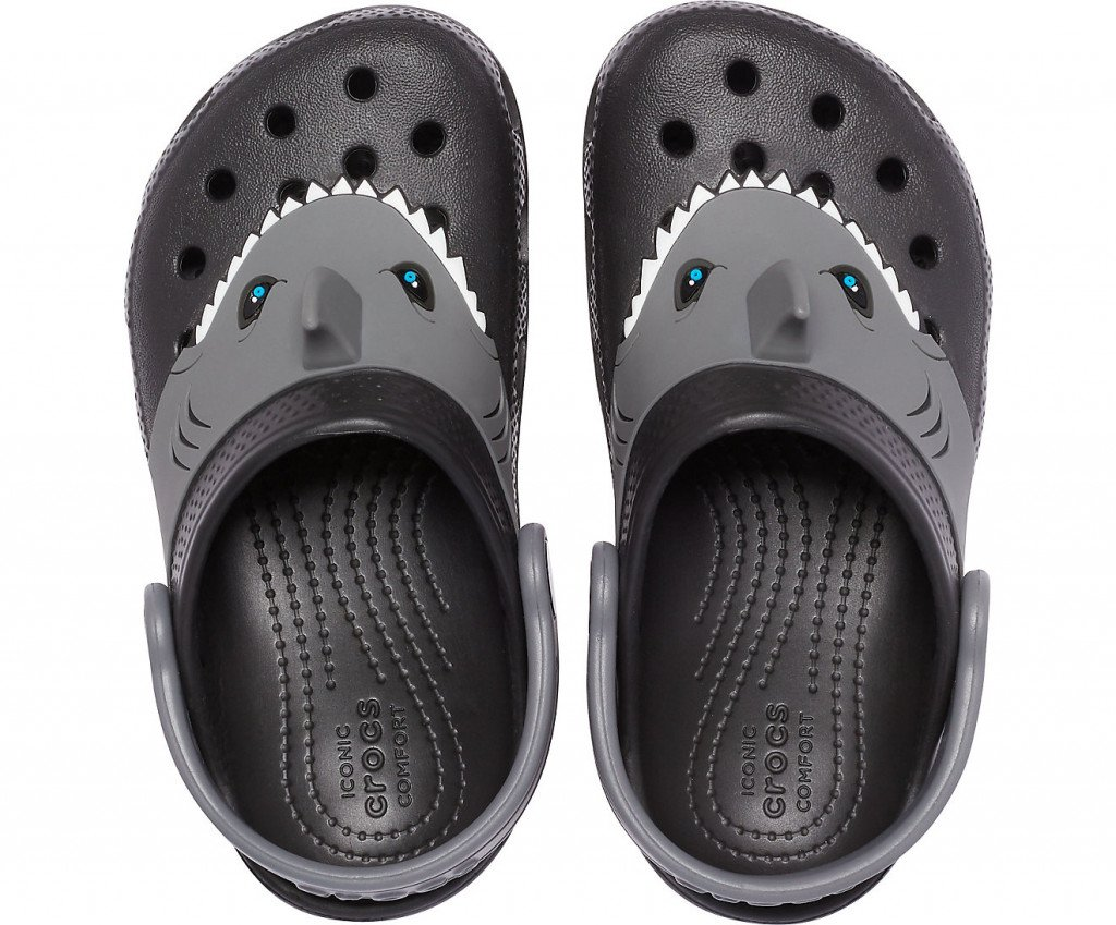 Кроксы детские Crocs Classic I AM Shark Black J2 р. 33-34 20,8 см Черный - фото 3